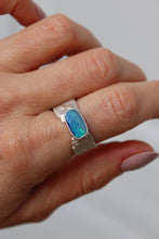 PIXIE DUST RING // AUSTRALIAN OPAL + SILVER // SIZE 7.5