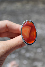CARNELIAN + SILVER RING // SIZE 8