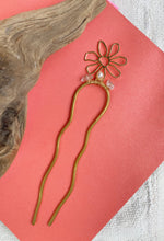 FLOWER POWER HAIR FORK // HERKIMER DIAMOND, PEARL + BRASS