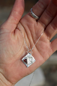 UMBA SAPPHIRE + SILVER NECKLACE