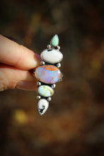 THE FAIRY RING // PIPE OPAL, PALOMINO VARISCITE, WHITE BUFFALO + SILVER // SIZE 6.5 //