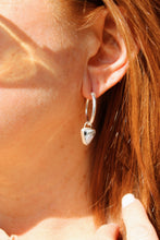WHITE BUFFALO + SILVER HOOP EARRINGS