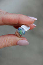 PIXIE DUST RING // BLACK OPAL + SILVER // SIZE 7.5