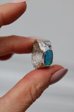 PIXIE DUST RING // AUSTRALIAN OPAL + SILVER // SIZE 7.5