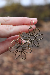 GOLD FLOWER EARRINGS