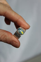 PIXIE DUST RING // BLACK OPAL + SILVER // SIZE 7.5
