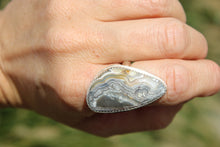 COASTLINE RING // LACE AGATE + SILVER // SIZE 7