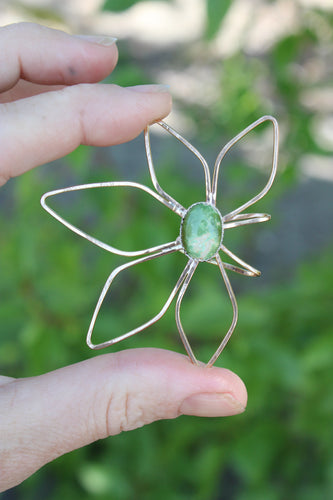 GREEN TURQUOISE BRIM BLOSSOM