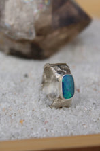 PIXIE DUST RING // AUSTRALIAN OPAL + SILVER // SIZE 7.5
