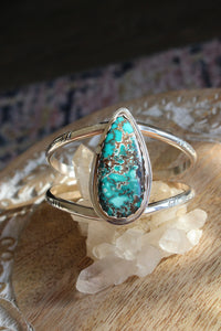 BOA CANYON TURQUOISE + SILVER CUFF