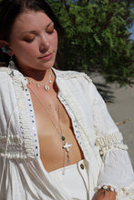 THE CALI NECKLACE // PEARL, CHRYSOPRASE, SHELL, OPALIZED WOOD + SILVER