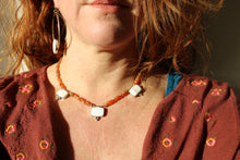 ETHIOPIAN FIRE OPAL + WHITE BUFFALO NECKLACE