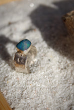 PIXIE DUST RING // AUSTRALIAN OPAL + SILVER // SIZE 6