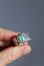 PIXIE DUST RING // BLACK OPAL + SILVER // SIZE 7.5
