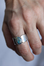 PIXIE DUST RING // BLACK OPAL + SILVER // SIZE 7.5