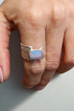 PIXIE DUST RING // AUSTRALIAN OPAL + SILVER // SIZE 7