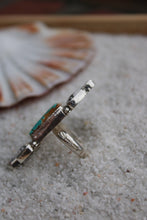 SEQOIA RING // ROYSTON TURQUOISE, WHITE BUFFALO, AUSTRALIAN OPAL ++ SILVER // SIZE 7.5