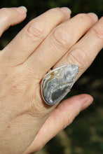 COASTLINE RING // LACE AGATE + SILVER // SIZE 7