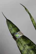 PIXIE DUST RING // BLACK OPAL + SILVER // SIZE 7.5