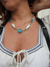 GLACIER NECKLACE // TURQUOISE, WHITE BUFFALO + SILVER