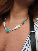 GLACIER NECKLACE // TURQUOISE, WHITE BUFFALO + SILVER