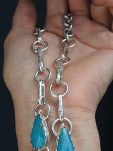 GLACIER NECKLACE // TURQUOISE, WHITE BUFFALO + SILVER