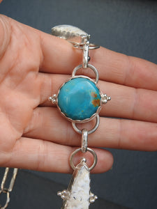 GLACIER NECKLACE // TURQUOISE, WHITE BUFFALO + SILVER