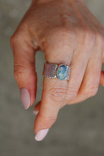 PIXIE DUST RING // BLACK OPAL + SILVER // SIZE 7.5