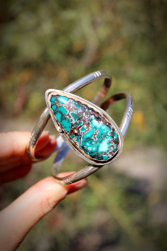 BOA CANYON TURQUOISE + SILVER CUFF