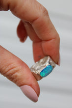 PIXIE DUST RING // AUSTRALIAN OPAL + SILVER // SIZE 7.5