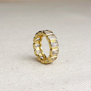 ETERNITY RING // CUBIC ZIRCONIA + GOLD FILLED BAND