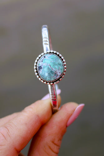 VARISCITE + STERLING SILVER CUFF