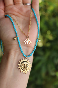 GOLD SUNBURST NECKLACE