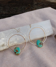 ROYSTON TURQUOISE + MIXED METAL HOOPS