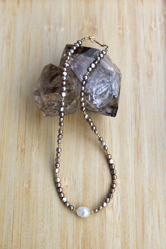 CHAMPAGNE PEARL NECKLACE