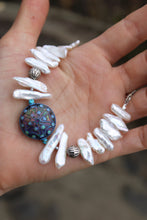 BAJA BLUE MOOD BEAD, PEARL + TURQUOISE BRACELET