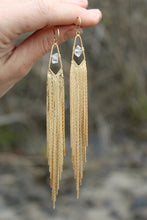 GOLD TASSEL + HERKIMER DIAMOND EARRINGS