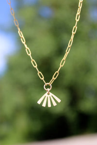 GOLD SUNBURST NECKLACE