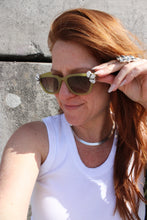 WHITE BUFFALO + CHARTREUSE SUNGLASSES