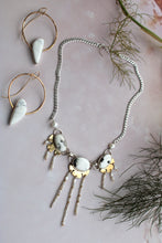 SANTORINI NECKLACE // WHITE BUFFALO, PEARL, SILVER + BRASS