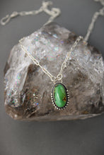 GREEN TURQUOISE + STERLING SILVER NECKLACE
