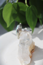LARIMAR + SILVER HEART RING // SIZE 7
