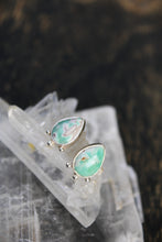 VARISCITE + SILVER STUD EARRINGS