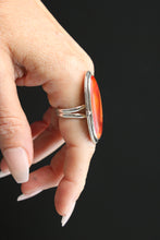 CARNELIAN + SILVER RING // SIZE 8