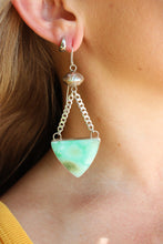 CHRYSOPRASE + STERLING SILVER EARRINGS