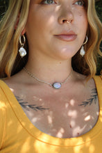 BAROQUE PEARL + SILVER HOOP EARRINGS