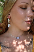 BAROQUE PEARL + SILVER HOOP EARRINGS