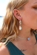 BAROQUE PEARL + SILVER HOOP EARRINGS