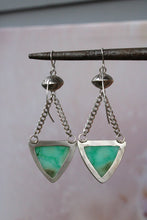 CHRYSOPRASE + STERLING SILVER EARRINGS