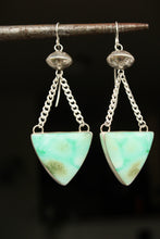 CHRYSOPRASE + STERLING SILVER EARRINGS